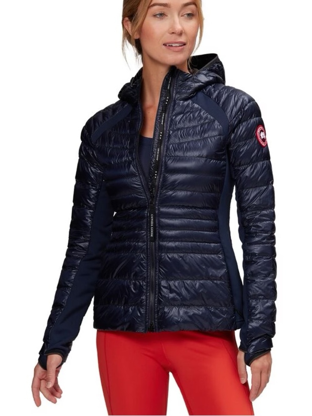 Canada Goose Hybridge Light Hooded  Navy Lightweight Down Jacket Down